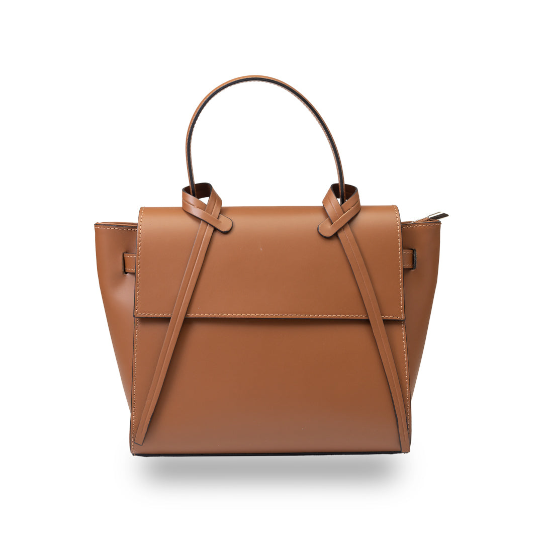 Damenhandtasche aus braunem Echtleder Erika