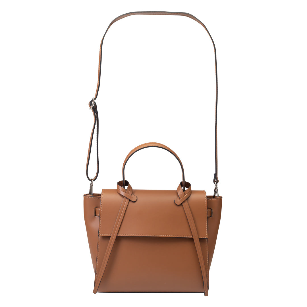 Damenhandtasche aus braunem Echtleder Erika