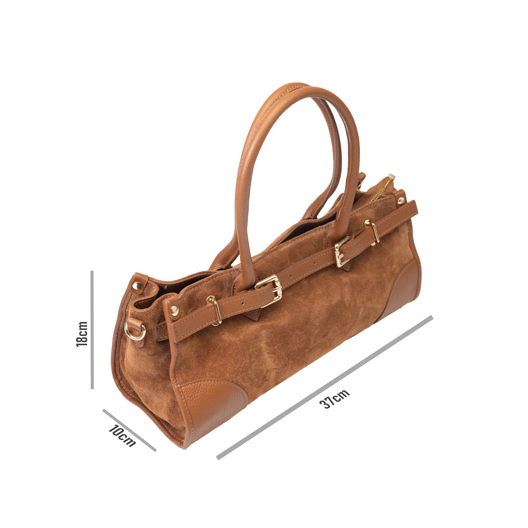 Damentasche aus echtem Leder in Braun Evelin