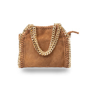 Damenhandtasche aus braunem Echtleder Ilona