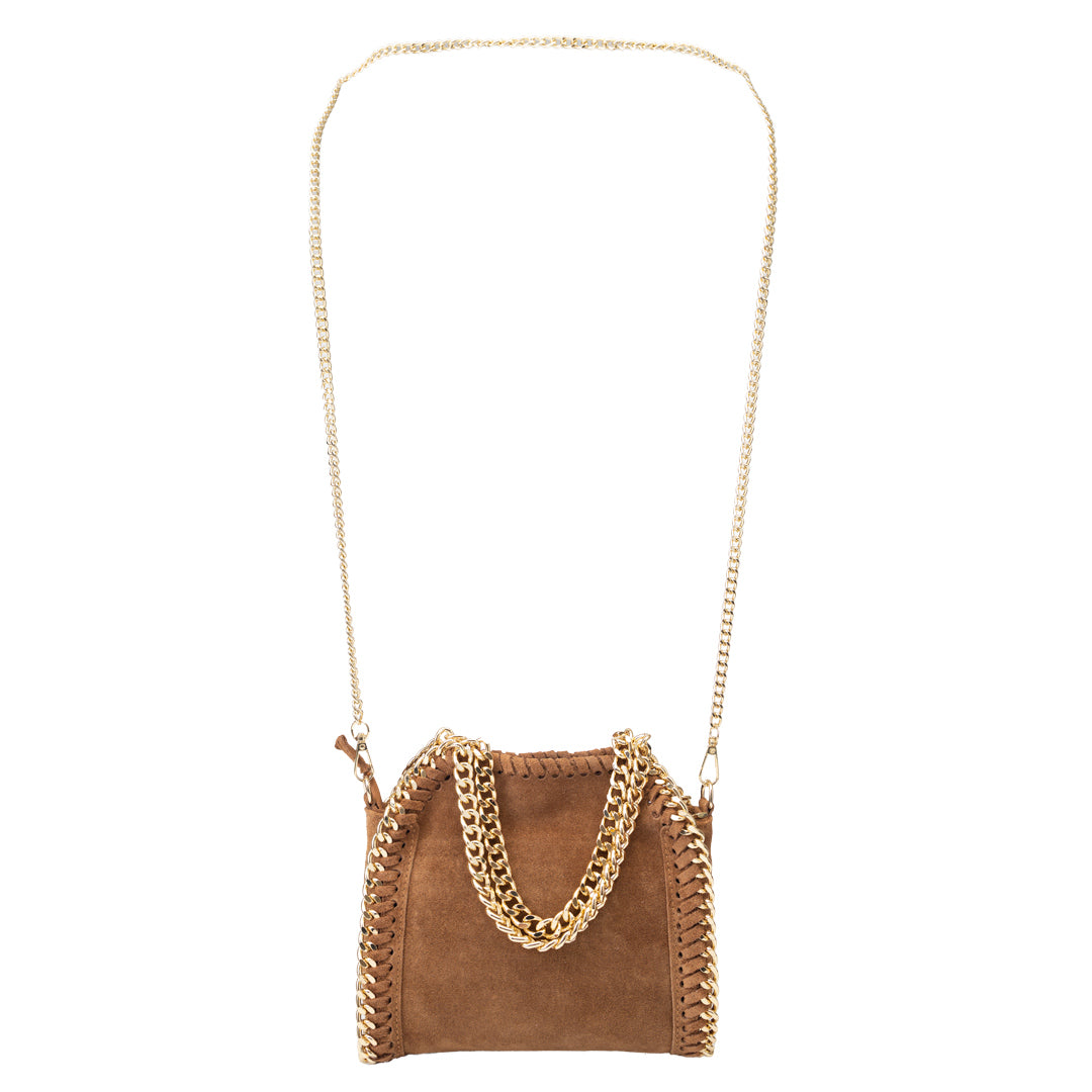Damenhandtasche aus braunem Echtleder Ilona