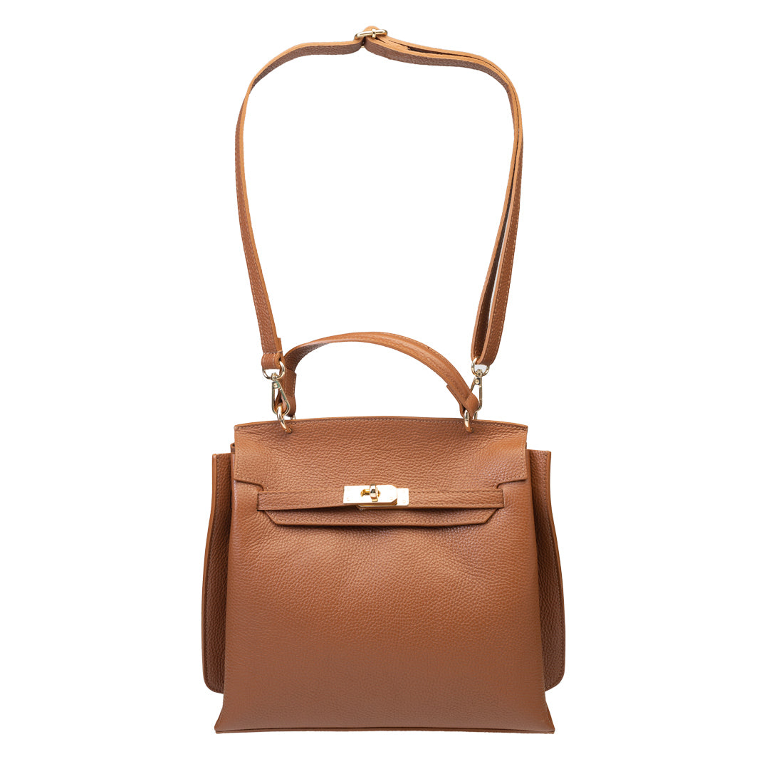 Bolso de mujer de piel natural marrón Raluca