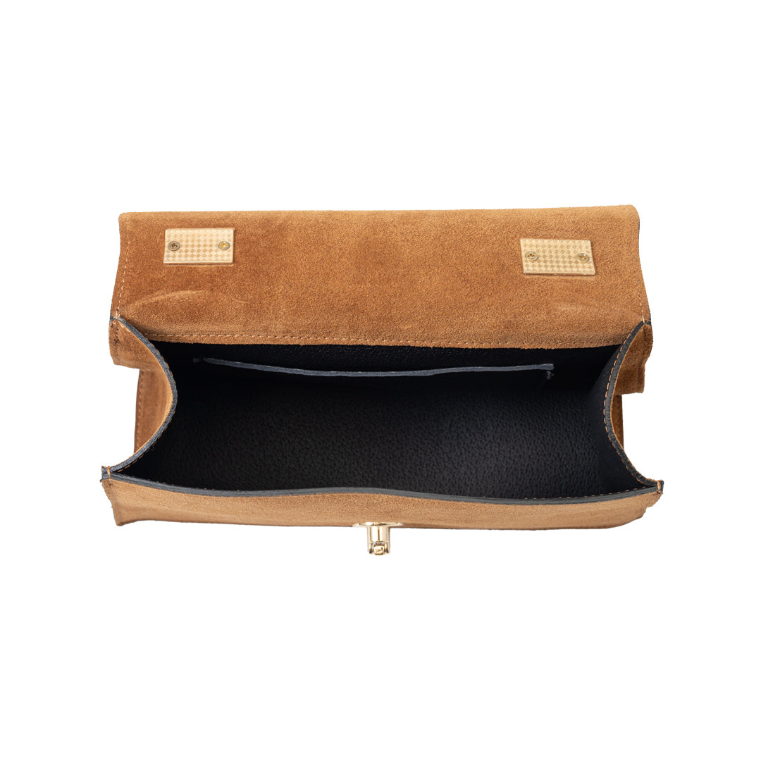Sac à main en cuir véritable marron clair pour femme Verona