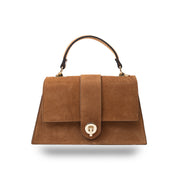 Sac à main en cuir véritable marron clair pour femme Verona