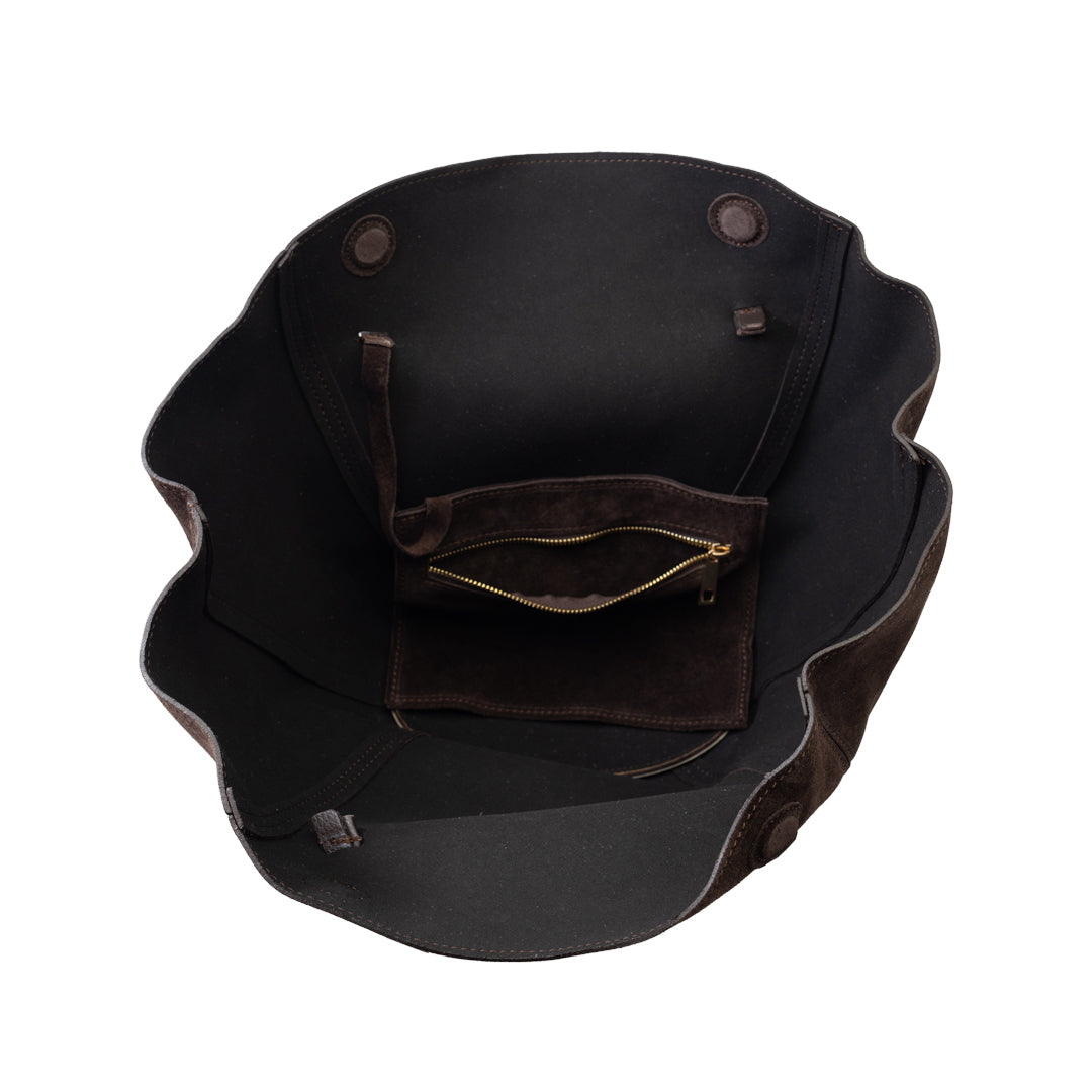 Women's dark brown genuine leather bag Diana