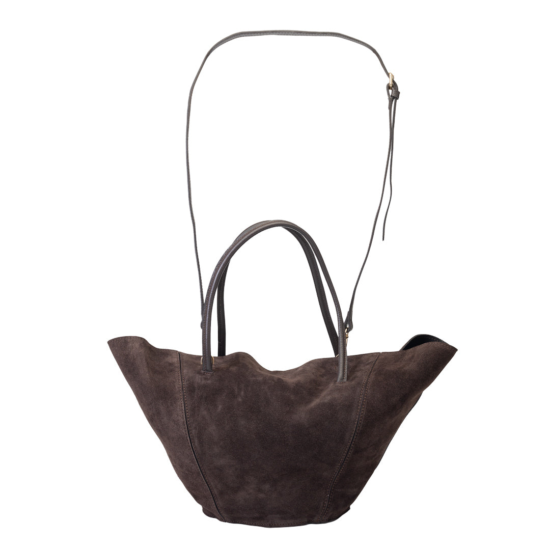 Women's dark brown genuine leather bag Diana