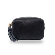 Borsa da donna in pelle naturale nera Adela