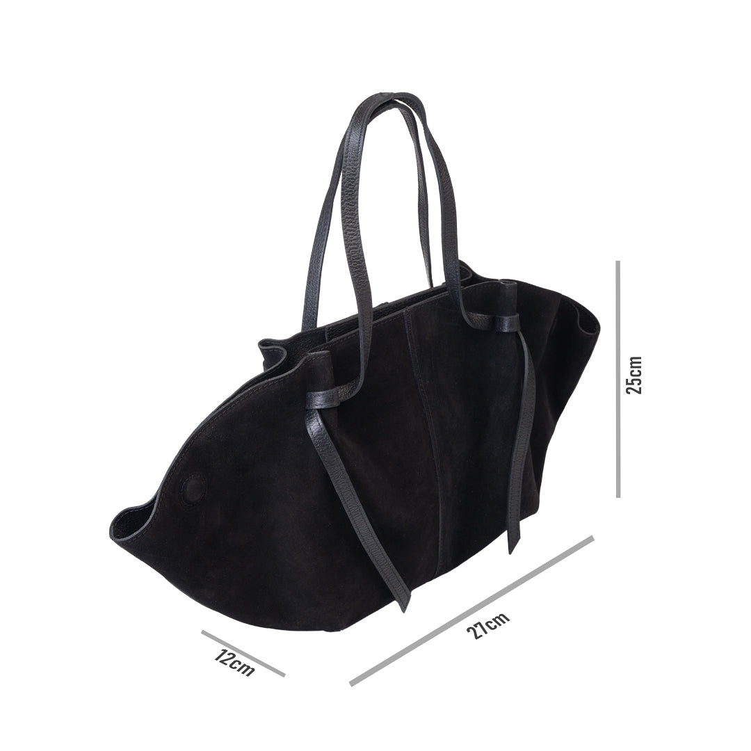 Borsa da donna in vera pelle nera Alice