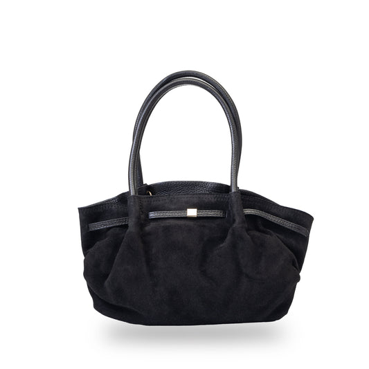Women's bag made of black genuine leather Elena