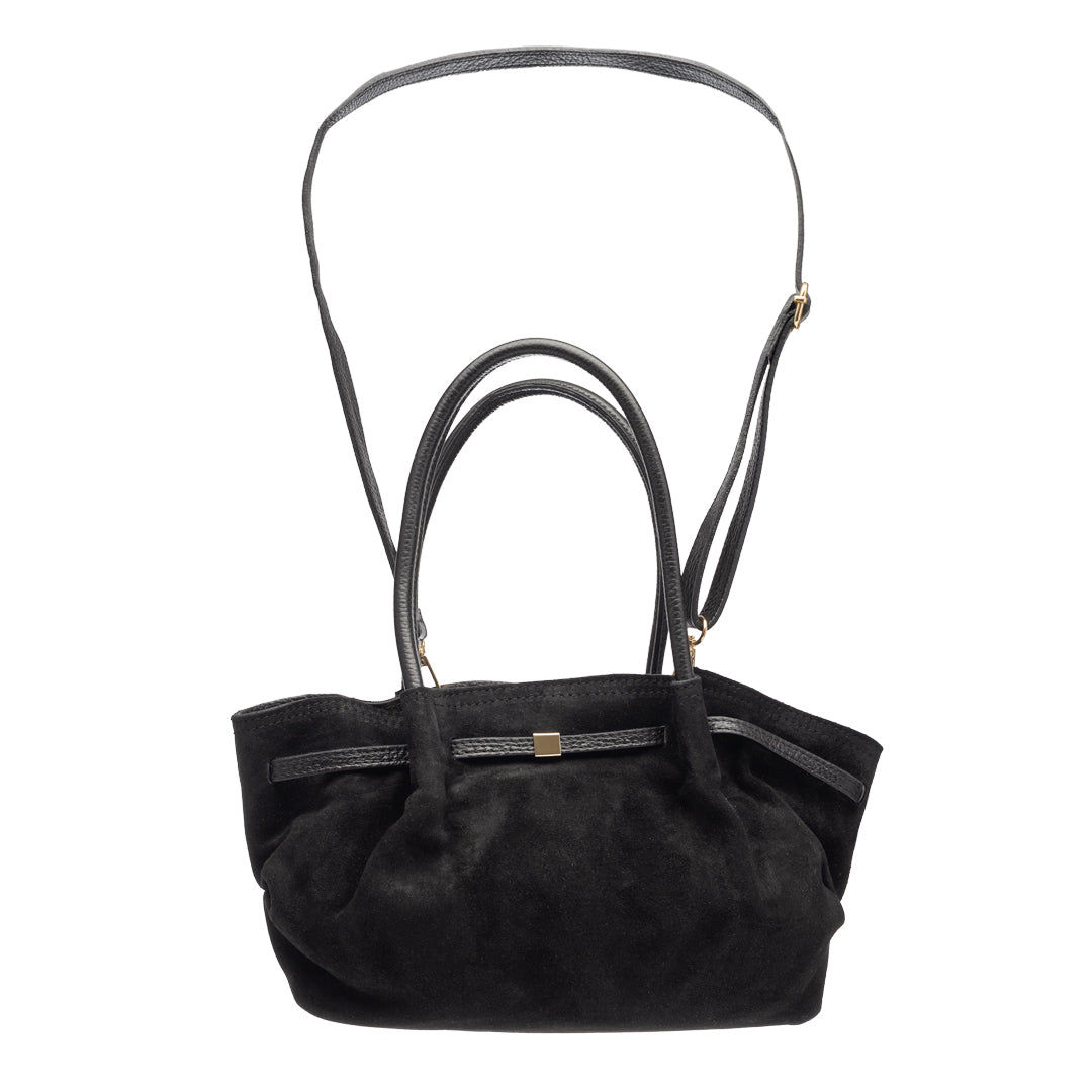 Women's bag made of black genuine leather Elena