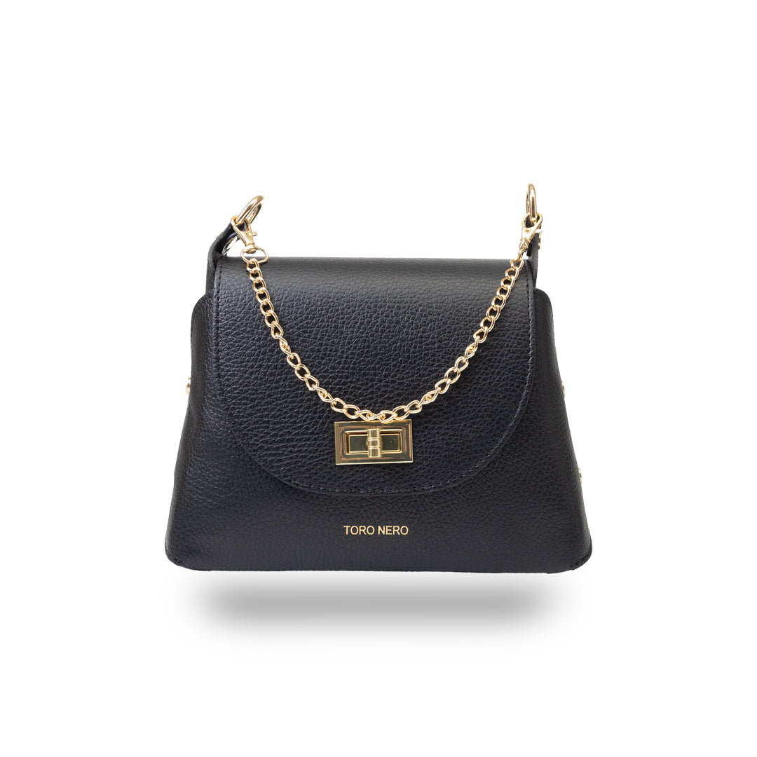 Bolso de mujer de piel natural negro Raisa