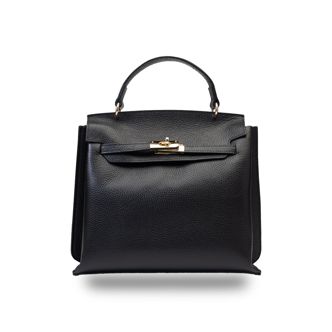 Bolso de mujer de cuero genuino negro Raluca
