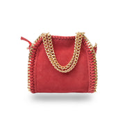 Damenhandtasche aus echtem Leder, rot Ilona