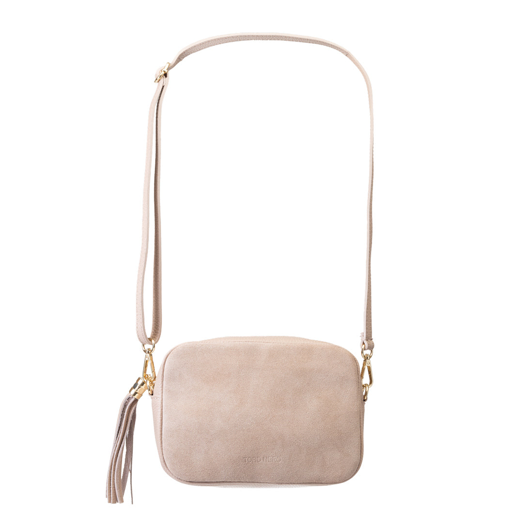 Damenhandtasche aus hellrosa Leder Ancuta