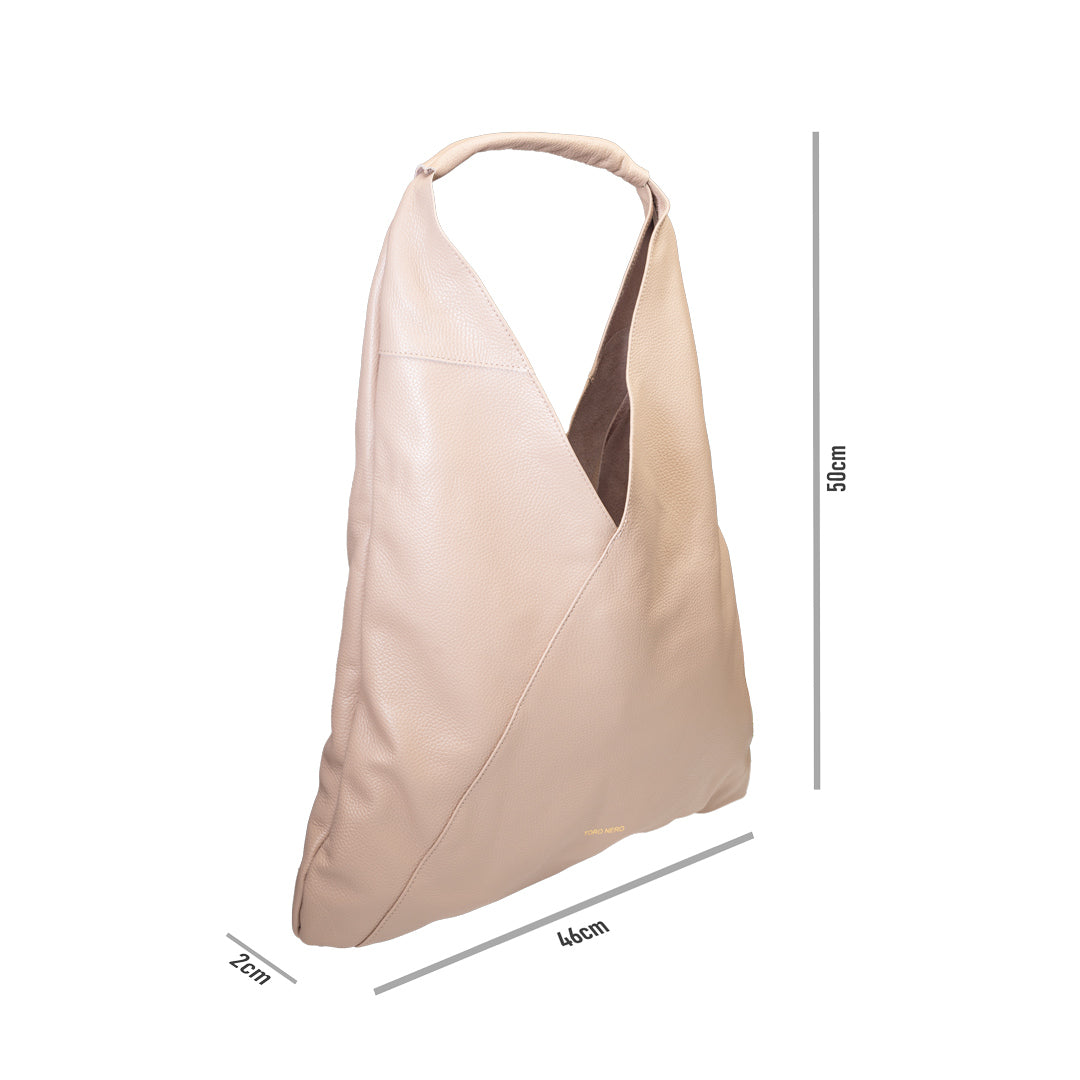 Bolso de mujer de piel natural rosa palo Camelia