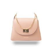 Damenhandtasche aus hellrosa Echtleder Raisa