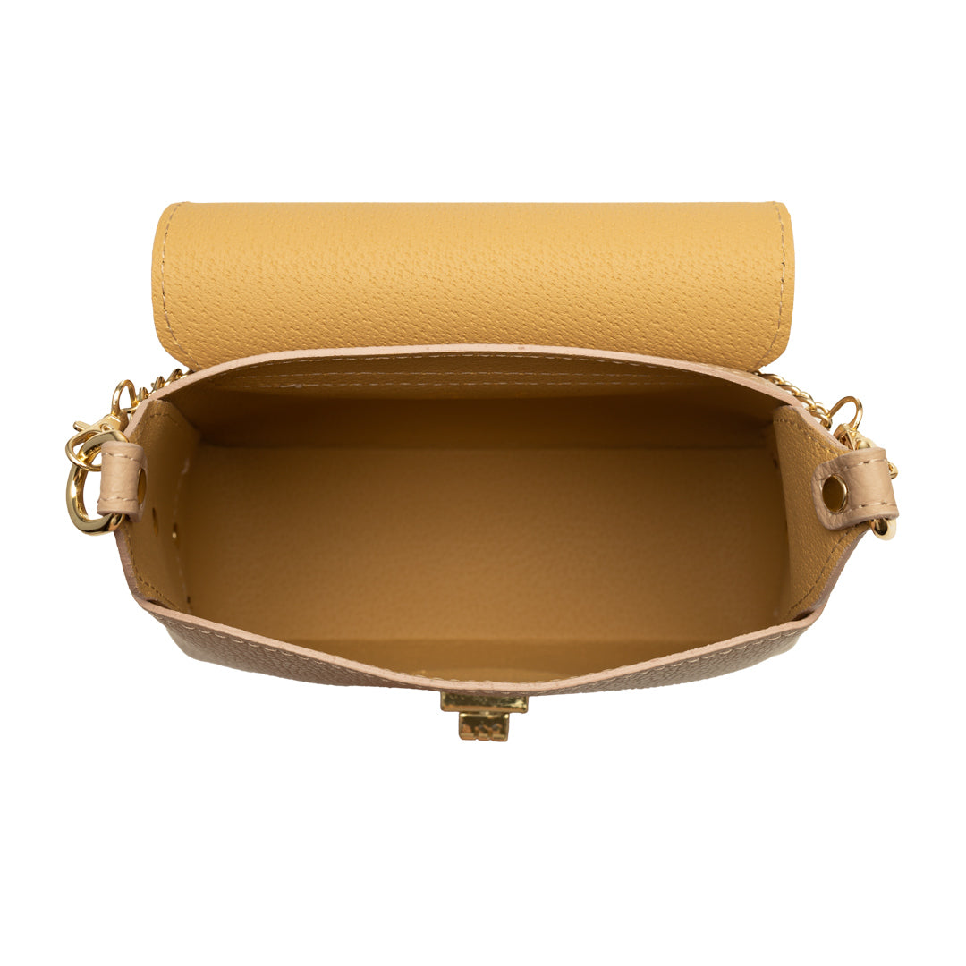 Bolso de mujer de ante natural, rosa palo Raisa