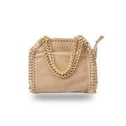 Damenhandtasche aus echtem Leder Taupe Ilona