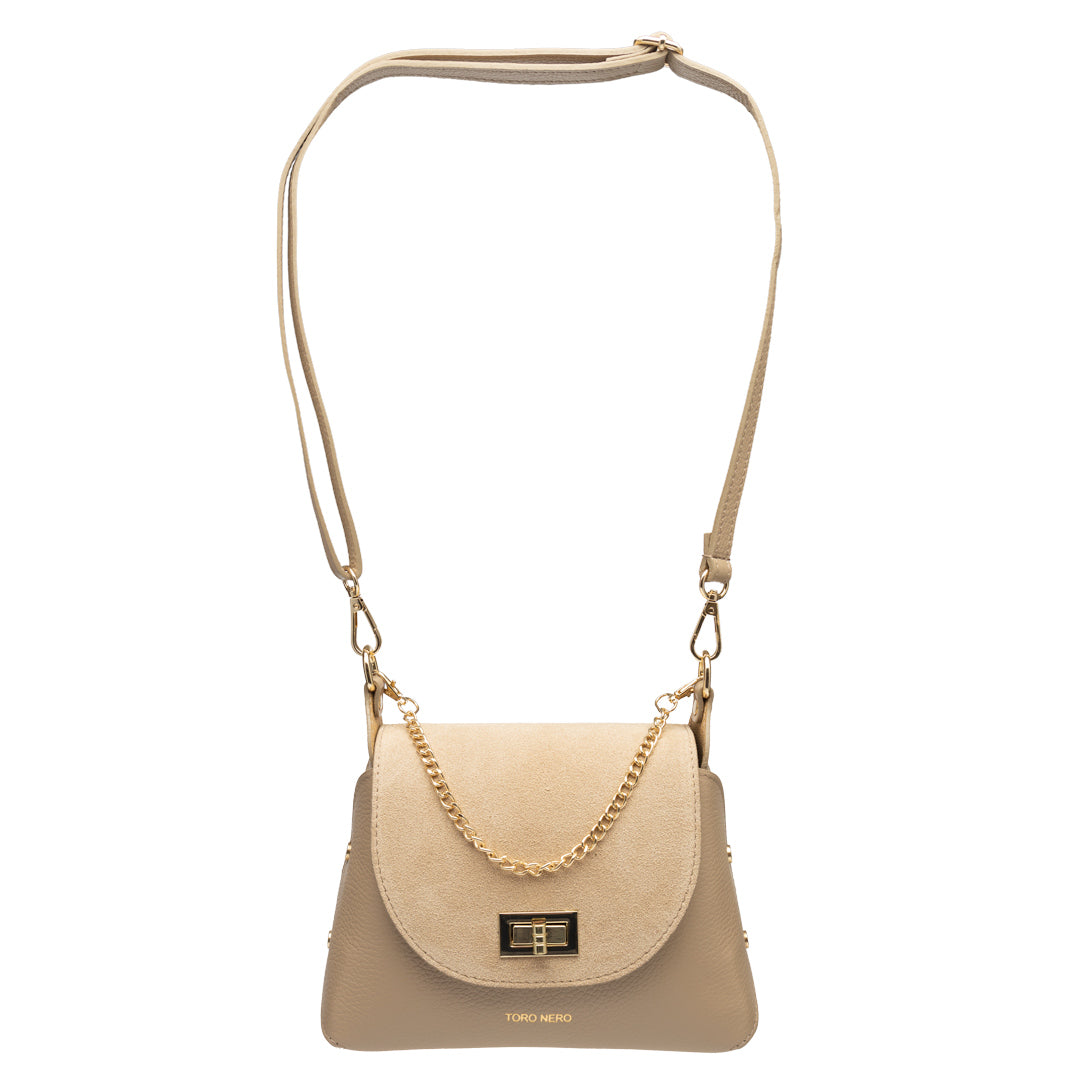 Bolso de mujer de ante natural, topo Raisa