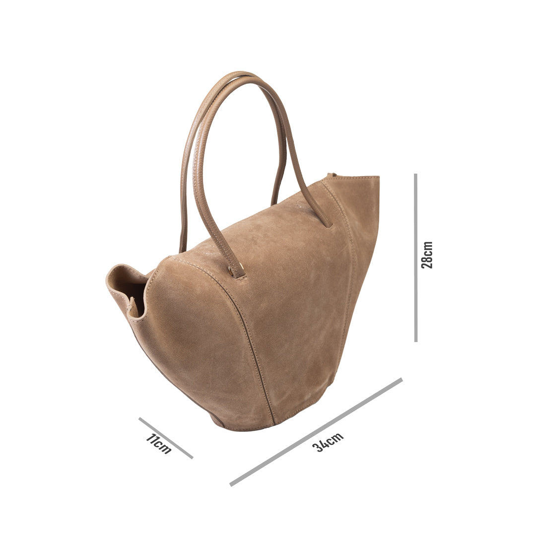 Geantă damă din piele naturala taupe deschis Diana