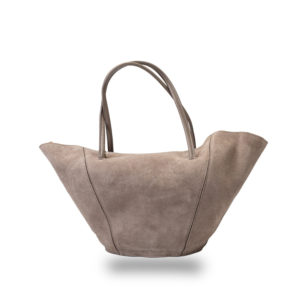 Bolso de mujer de piel genuina topo oscuro Diana