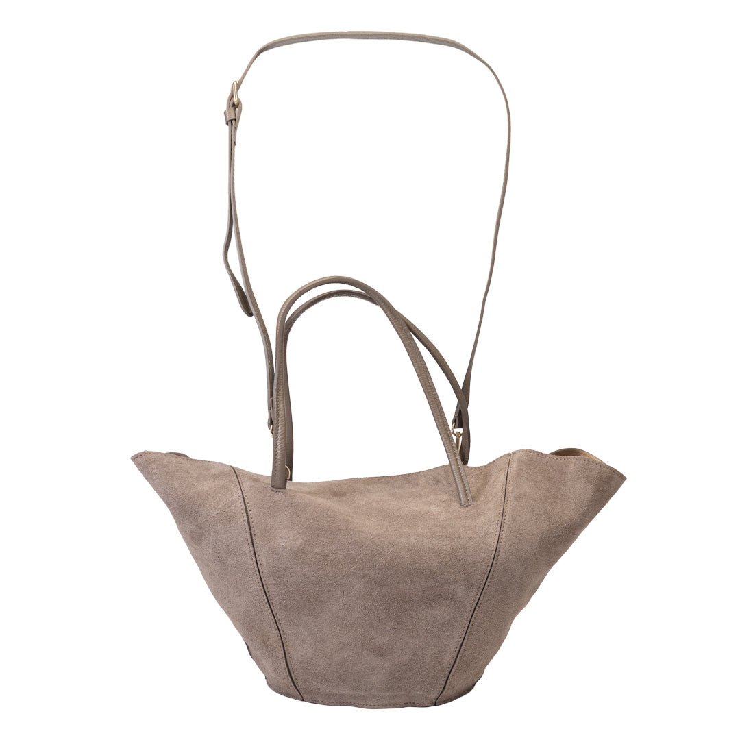Bolso de mujer de piel genuina topo oscuro Diana