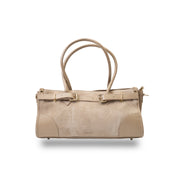 Bolso de mujer de piel natural topo claro Evelin