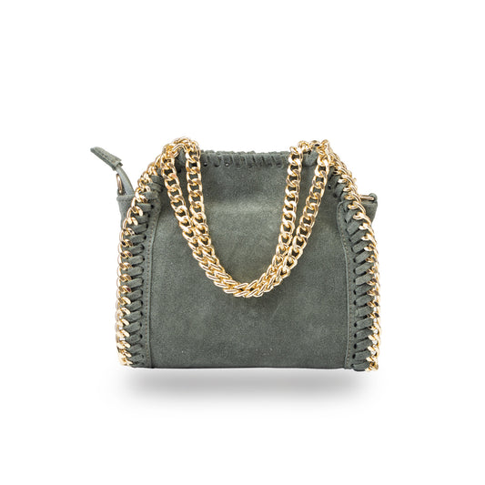 Borsa da donna in pelle verde Ilona