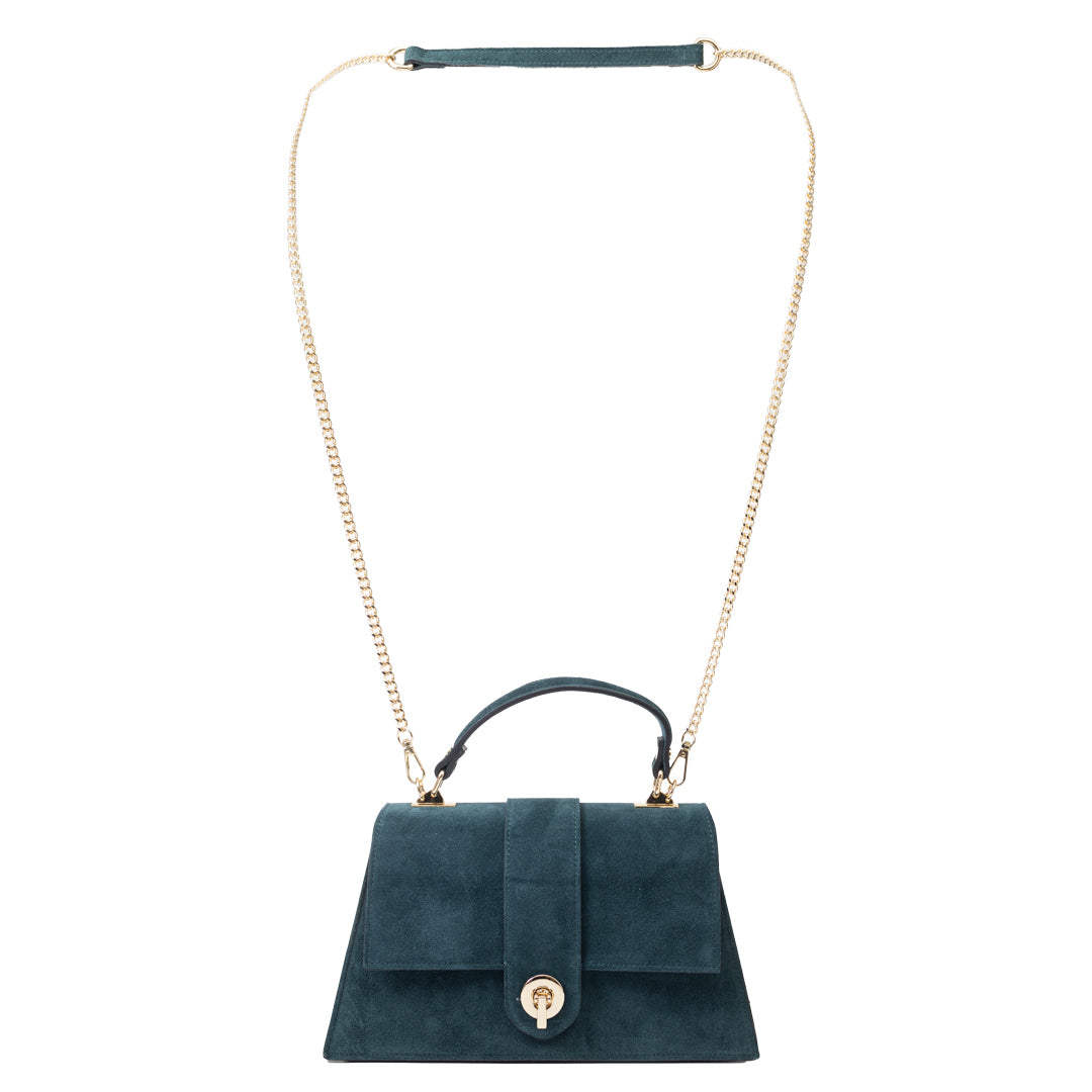 Bolso de mujer de piel natural verde Verona