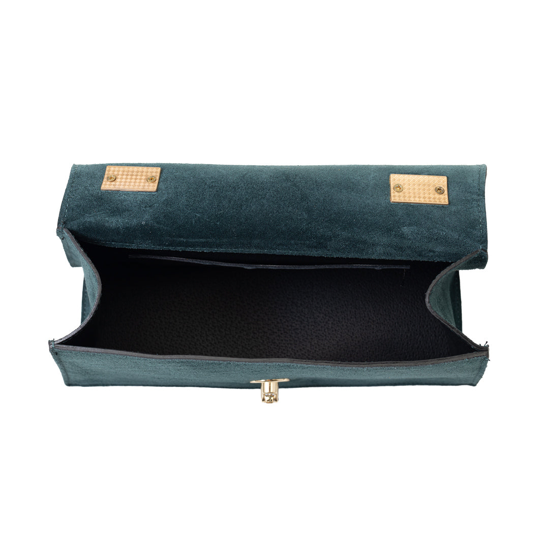 Damenhandtasche aus echtem Leder in Verona-Grün