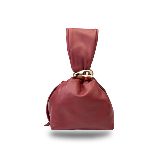 Women's burgundy leather bag Eliza