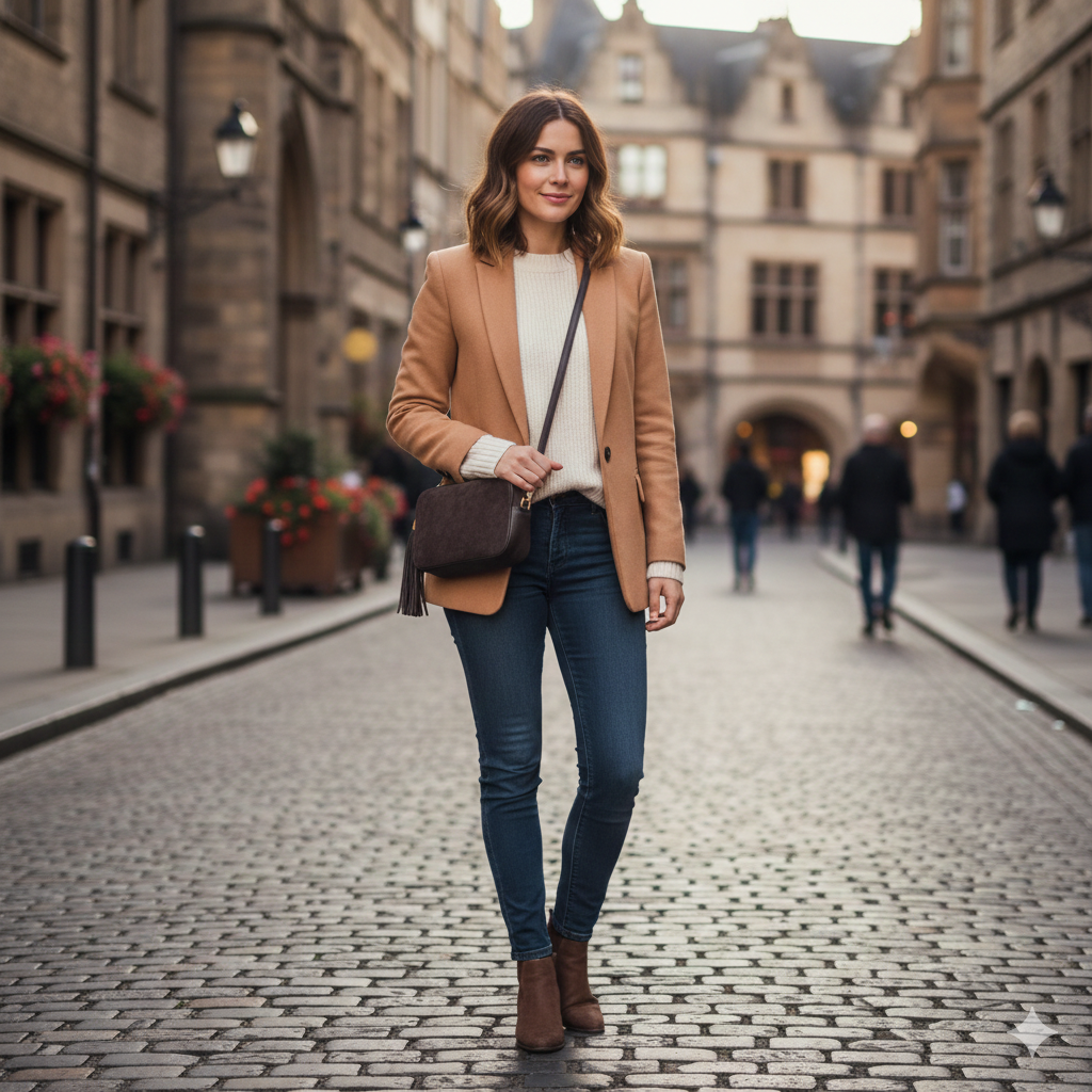 Damenhandtasche aus dunkelbraunem Echtleder Ancuta