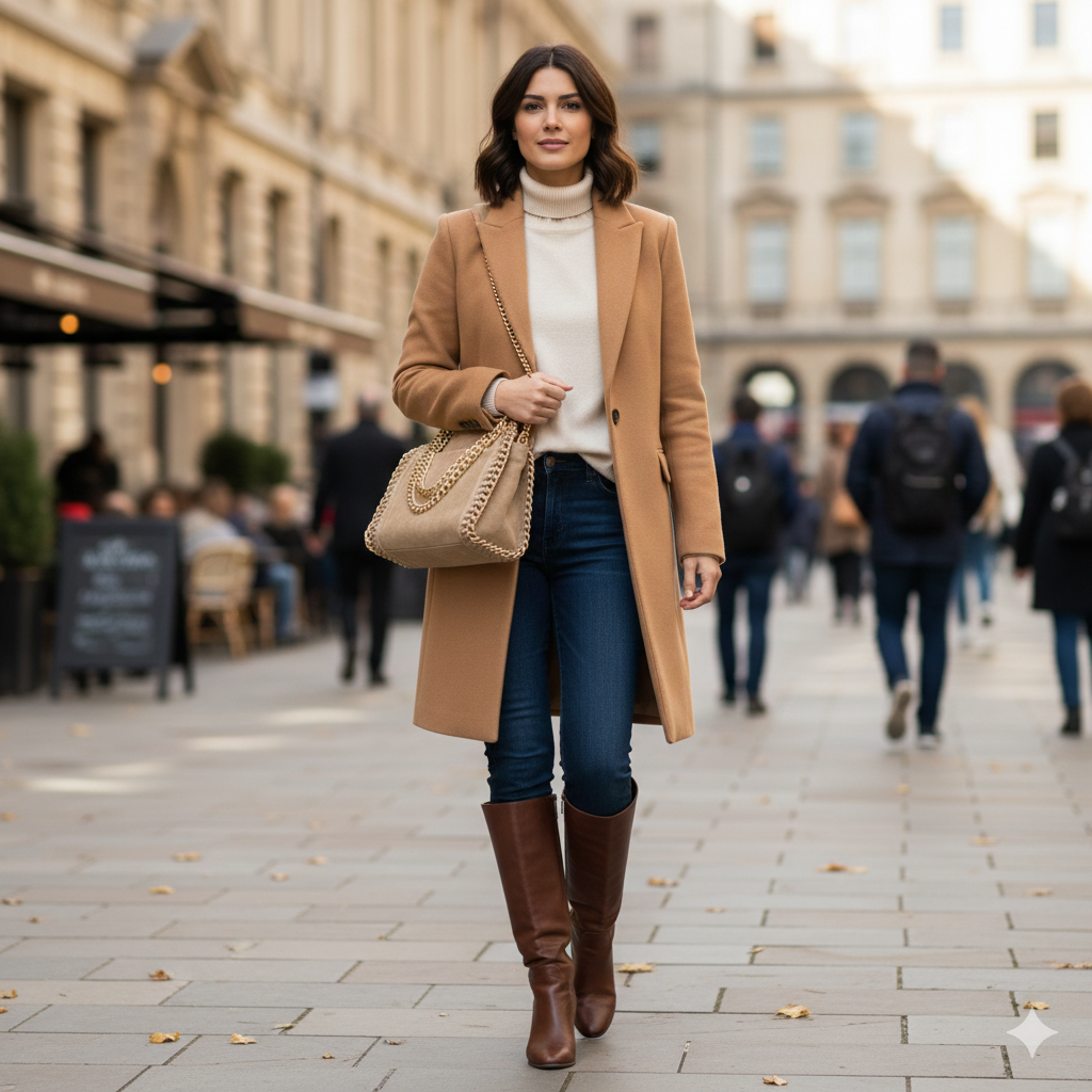 Damenhandtasche aus echtem Leder Taupe Ilona