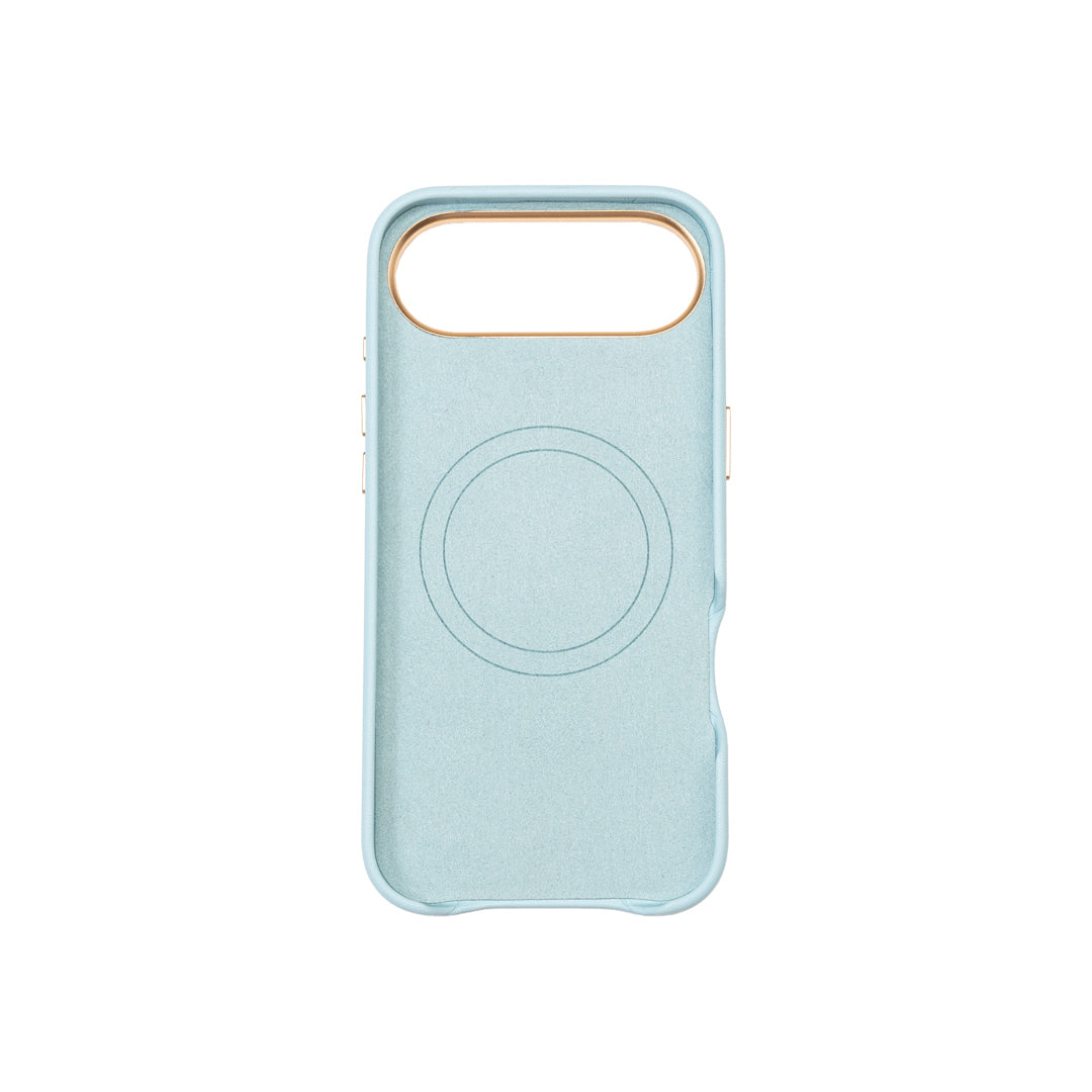 Husa telefon din piele naturala albastru deschis Iphone Air17
