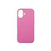 Husa telefon din piele naturala fucsia Iphone 17