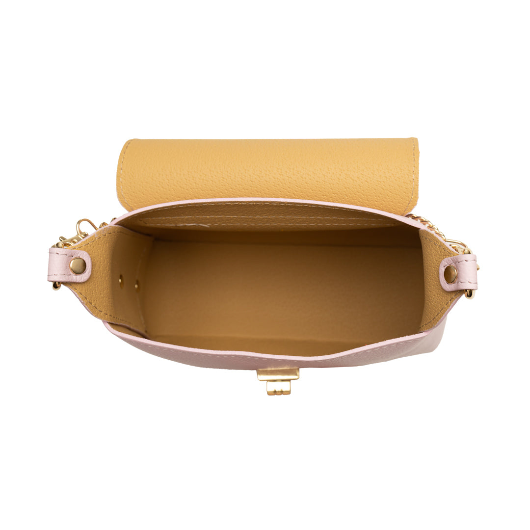 Borsa da donna in pelle scamosciata naturale, rosa chiaro Raisa