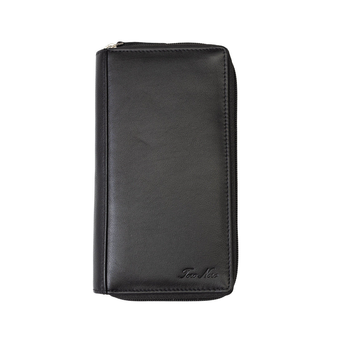 Portofel femei din piele naturala negru Ina,protectie Rfid