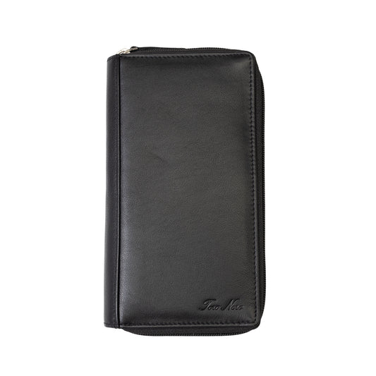 Portofel femei din piele naturala negru Ina,protectie Rfid