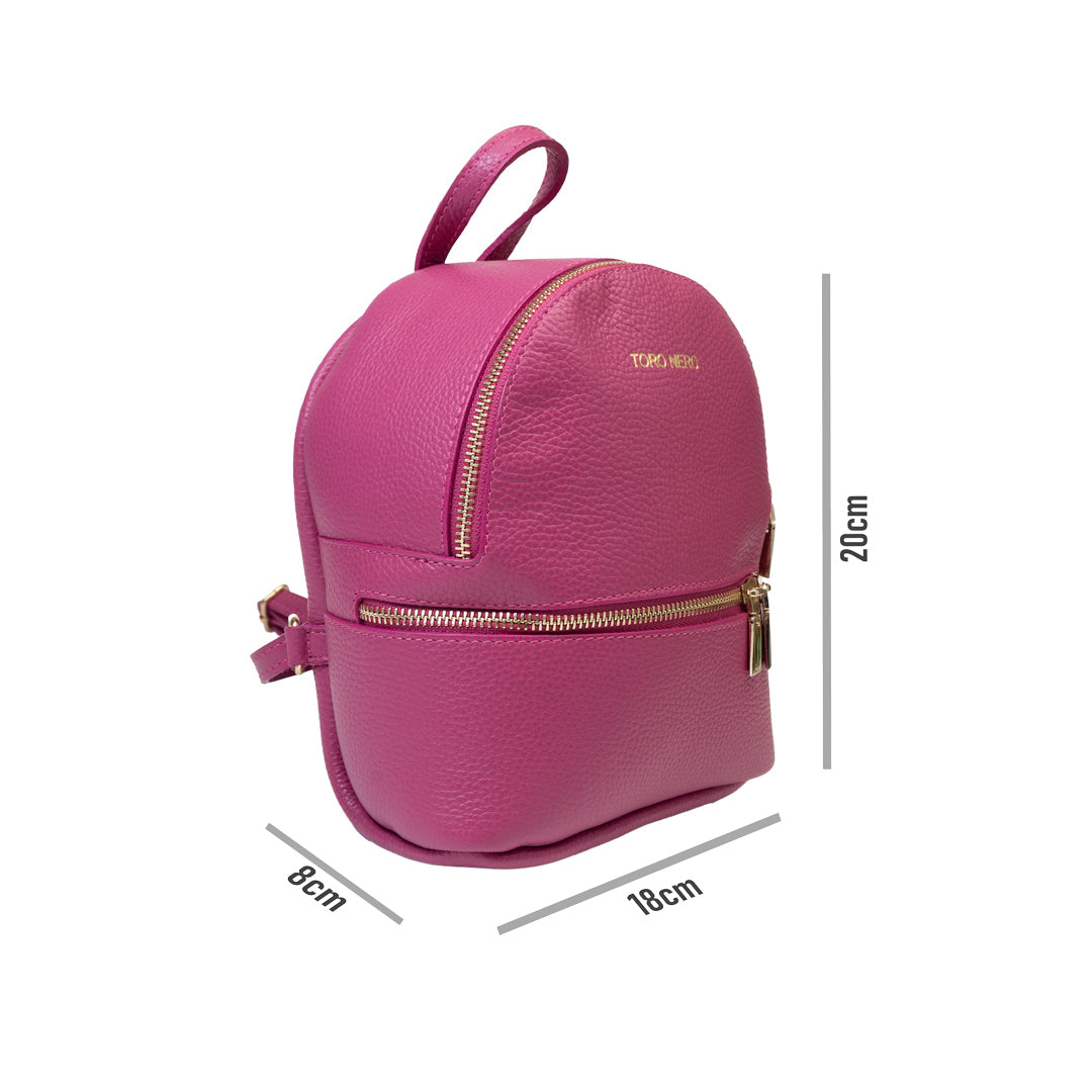 Rucsac damă din piele naturala fucsia Teen Spirit