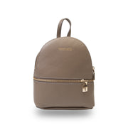 Damenrucksack aus echtem Leder Taupe Teen Spirit