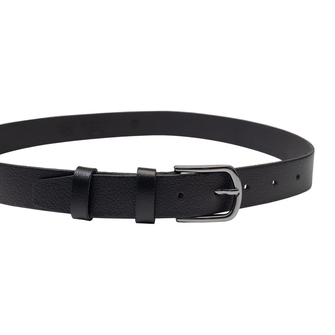 Curea copii din piele naturala neagra New kids