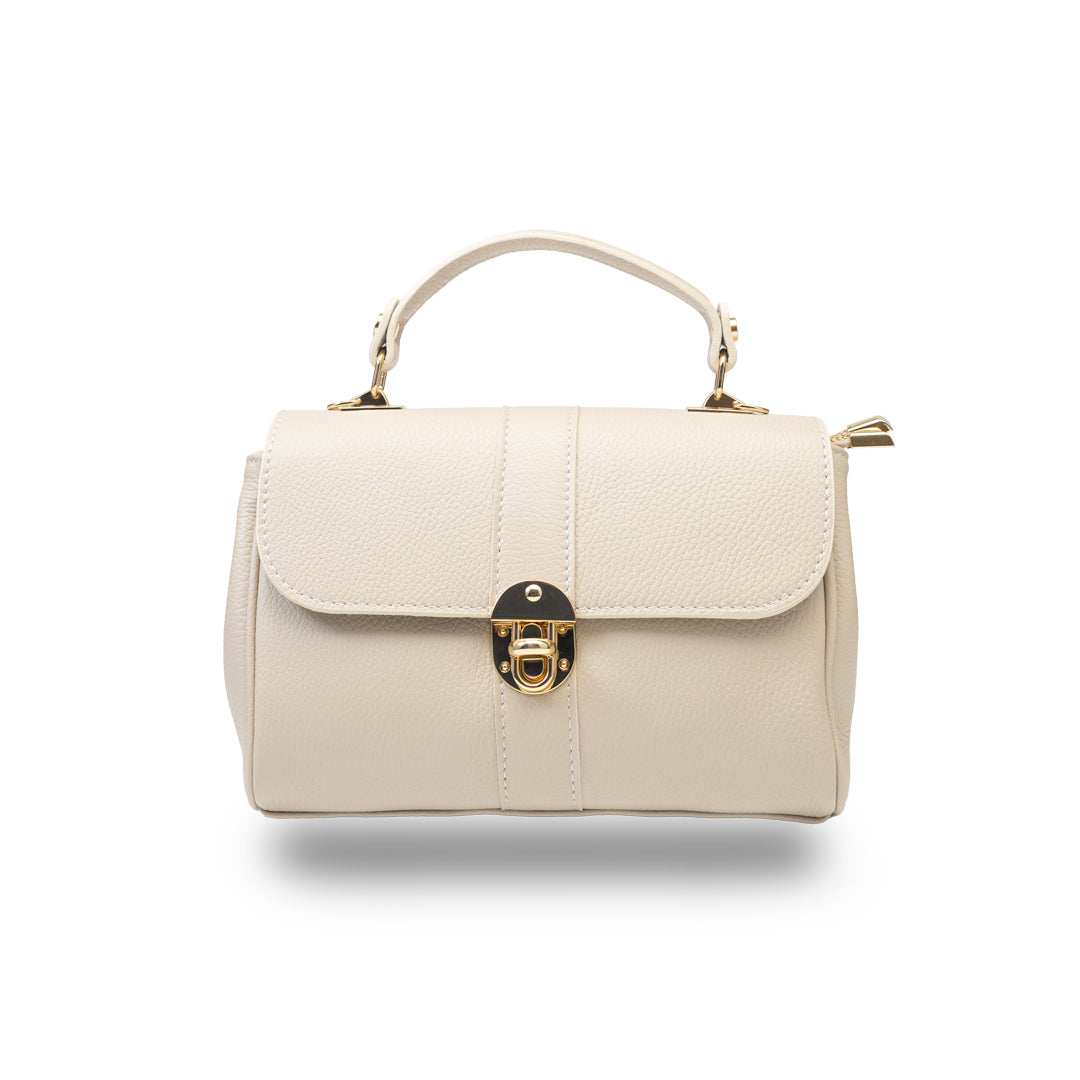 Bolso de mujer de piel natural beige Beatrice