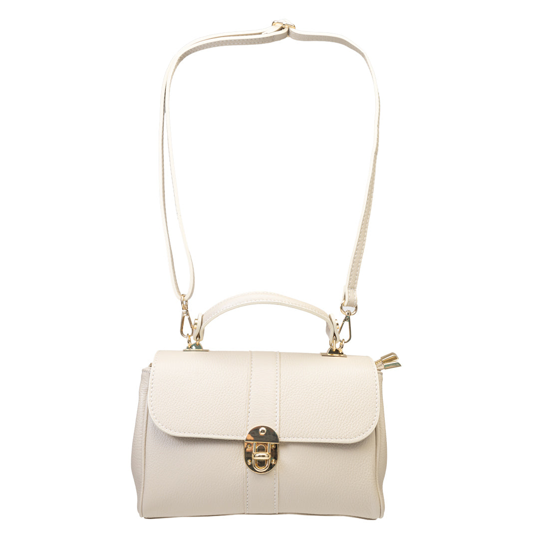 Bolso de mujer de piel natural beige Beatrice
