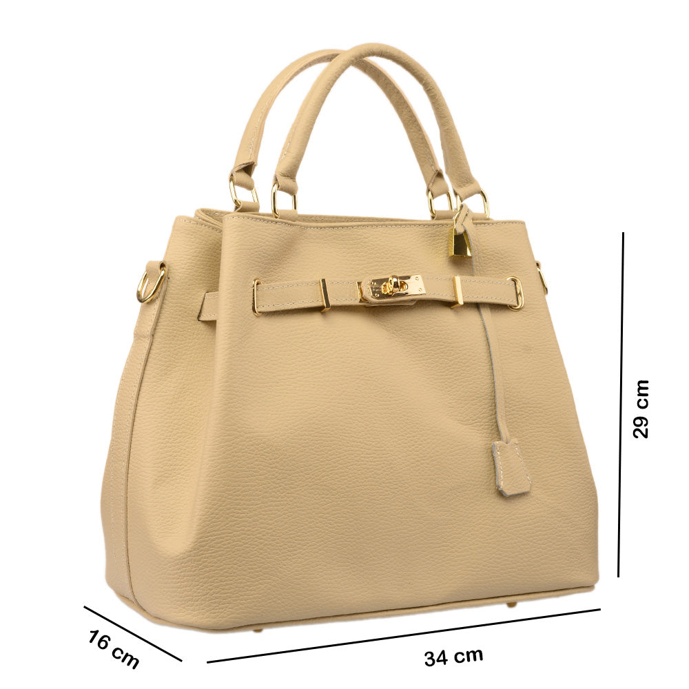 Sac femme en cuir naturel beige Odyssey